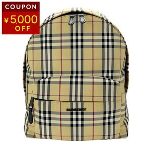Burberry Check Backpack Beige Tan Black